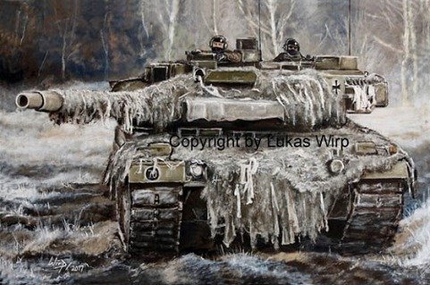 Bundeswehr Leopard 2 A6 im Winter - Manöver