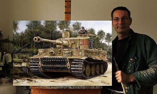 Tiger Panzer 222 von Ritterkreuzträger Michael Wittmann in Villers - Bocage