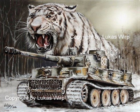 Serie Panzer mit Raubtiernamen - Tiger 1 der Division " Das Reich " mit sibirischem Tiger