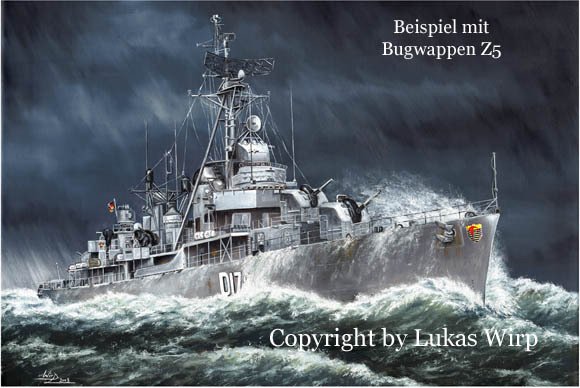 Bundesmarine Zerstörer der Fletcher Klasse im Atlantik