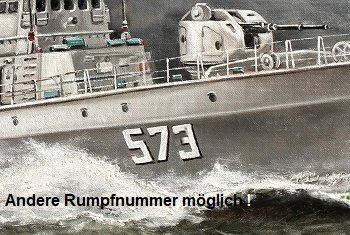 Kleines Raketenschiff 575 der DDR Volksmarine - Signiert von Admiral Hoffmann