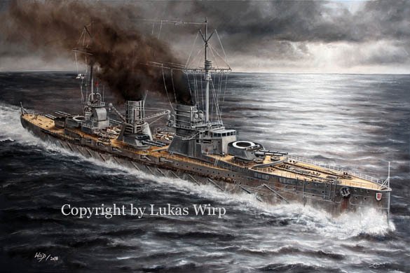 Schlachtkreuzer Seydlitz in der Nordsee, 1915