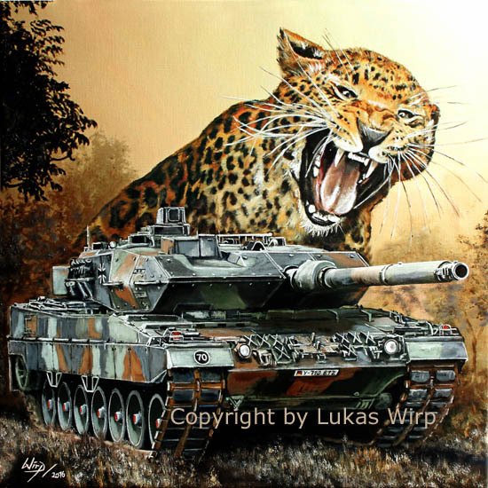 Bundeswehr Kampfpanzer Leopard 2 mit Leopard