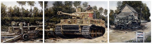 Einzigartiges Großwerk - 180 cm Länge - Tiger 222 Michael Wittmann Villers Bocage 1944