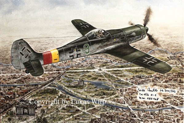 Focke Wulf TA152 über Berlin 1945