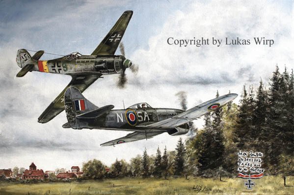 Focke Wulf TA 152 vs Hawker Tempest