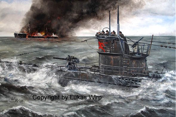 Deutsches U-Boot U552 Erich Top vs Tanker
