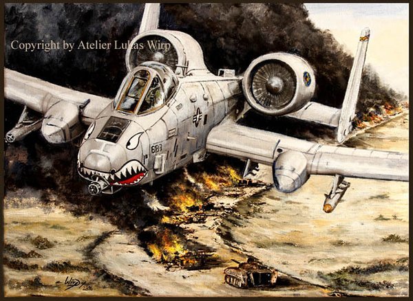 A-10 Thunderbolt of the 104th US Fighter Squadron in Iraq war