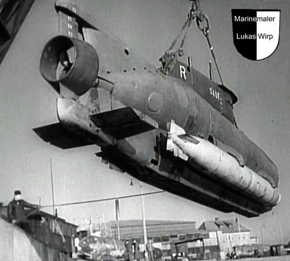 2 Mann U-Boot Seehund, deutsche Kriegsmarine