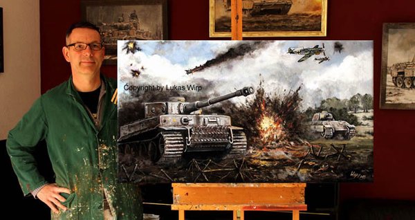 Tiger 1 und Panther Panzer in der Panzerschlacht Kursk