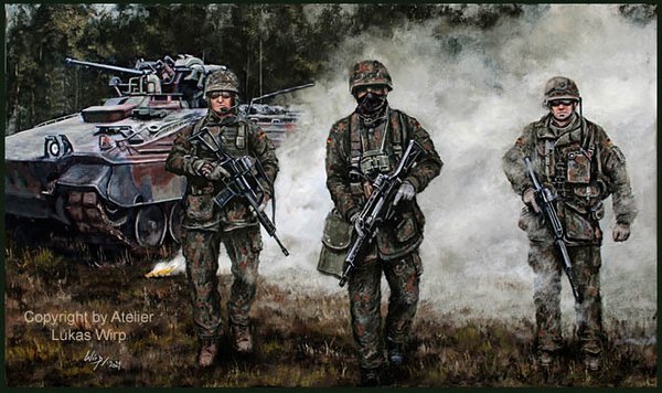Motiv Serie: Bundeswehr Jäger, Panzergrenadiere und Infanterist der Zukunft