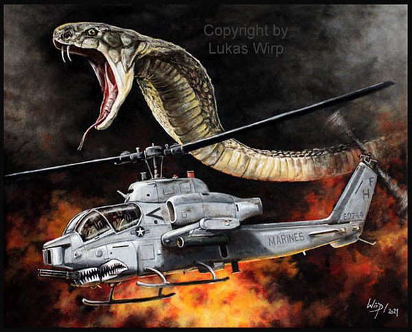 US Marine attack hellicopter Super Cobra - Desert Storm - Gulf war