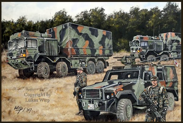 Bundeswehr Logistik mit UTF HX2 LKW im Einsatz