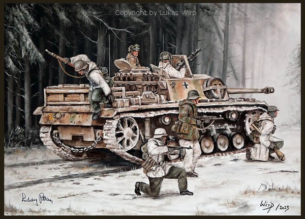 Sturmgeschuetz StUG III Ardennenoffensive - Vom Ritterkreuztraeger signiert