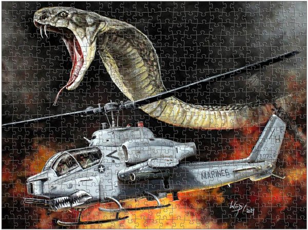 Puzzle US Marines Hubschrauber Super Cobra