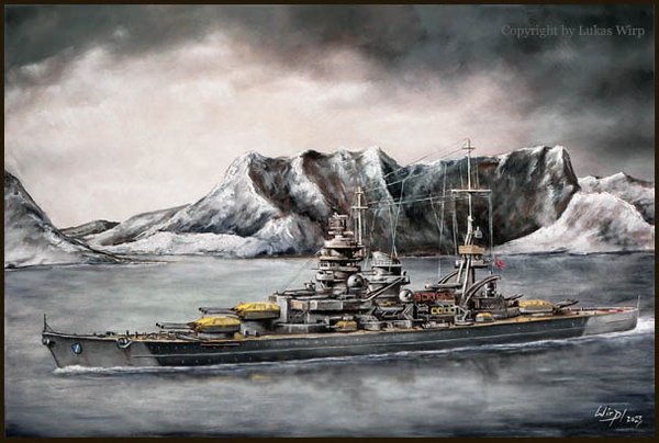Schlachtschiff Scharnhorst in Norwegen 1943