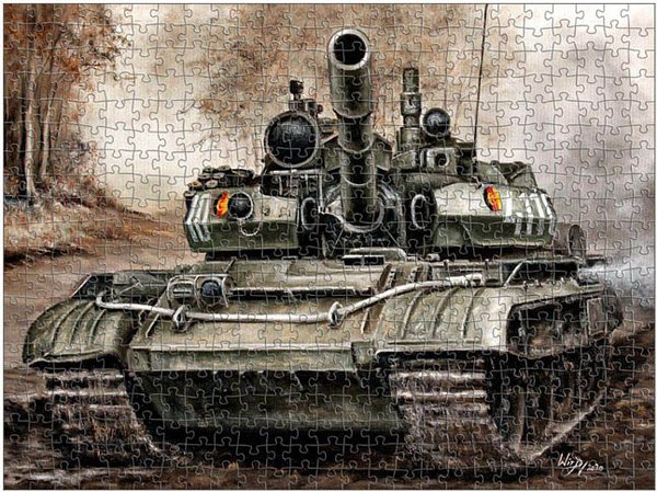Puzzle - NVA Panzer T55 AM2B im Manöver