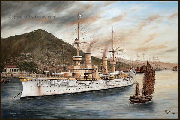SMS Fürst Bismarck vor Hongkong 1902