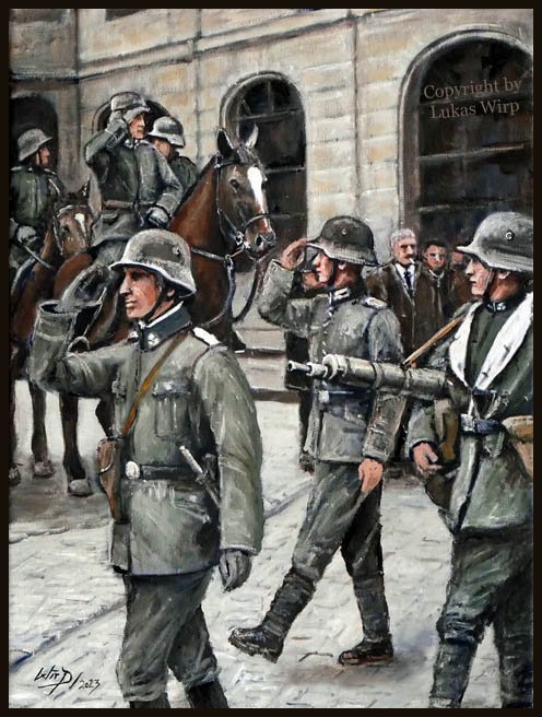 Freikorps Regiment auf Parademarsch 1919
