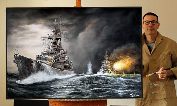Prinz Eugen und Bismarck im Gefecht am 24.Mai 1941