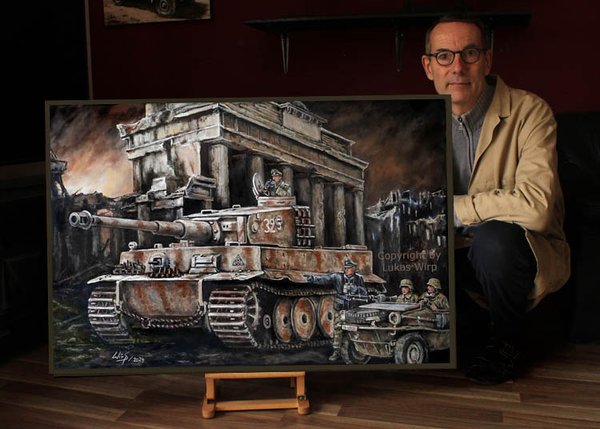 Schlacht um Berlin 1945 - Tiger vor dem Brandenburger tor