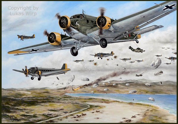 Fallschirmjaeger Absprung - Kreta Unternehmen Merkur Mai 1941